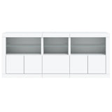 Sideboard with LED Lights White 162x37x67 cm