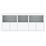 Sideboard with LED Lights White 162x37x67 cm - Rear View