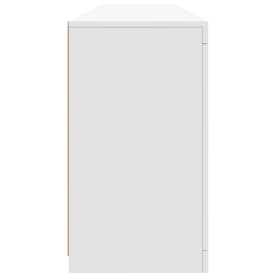 Sideboard with LED Lights White 162x37x67 cm