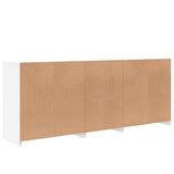 Sideboard with LED Lights White 162x37x67 cm - Low Angle