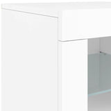 Sideboard with LED Lights White 162x37x67 cm - Extra Image