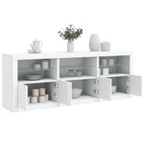 Sideboard with LED Lights White 181.5x37x67 cm - Top-Down View
