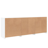 Sideboard with LED Lights White 181.5x37x67 cm - Low Angle
