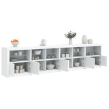 Sideboard with LED Lights White 283x37x67 cm - Top-Down View