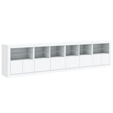 Sideboard with LED Lights White 283x37x67 cm