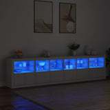Sideboard with LED Lights White 283x37x67 cm