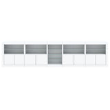 Sideboard with LED Lights White 283x37x67 cm