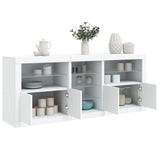 Sideboard with LED Lights White 162x37x67 cm - Top-Down View
