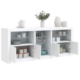 Sideboard with LED Lights White 181.5x37x67 cm - Top-Down View