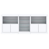 Sideboard with LED Lights White 181.5x37x67 cm