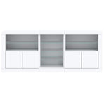 Sideboard with LED Lights White 181.5x37x67 cm