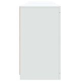 Sideboard with LED Lights White 181.5x37x67 cm