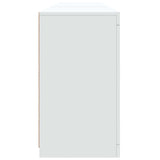 Sideboard with LED Lights White 181.5x37x67 cm - Low Angle