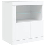 Sideboard with LED Lights White 181.5x37x67 cm - Extra Image