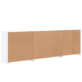 Sideboard with LED Lights White 202x37x67 cm - Low Angle