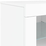 Sideboard with LED Lights White 202x37x67 cm - Extra Image