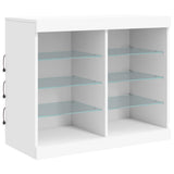 Sideboard with LED Lights White 202x37x67 cm - Extra Image