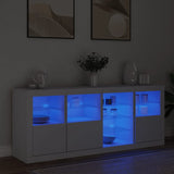 Sideboard with LED Lights White 164x37x67 cm - Top-Down View