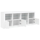 Sideboard with LED Lights White 164x37x67 cm - Rear View