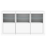Sideboard with LED Lights White 123x37x67 cm - Rear View