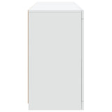 Sideboard with LED Lights White 123x37x67 cm