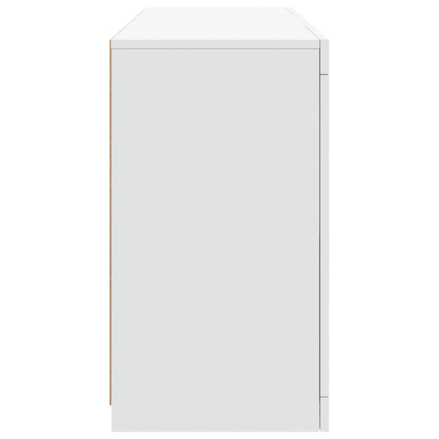 Sideboard with LED Lights White 123x37x67 cm