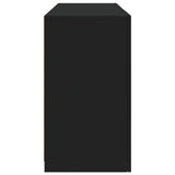 Sideboard with LED Lights Black 123x37x67 cm - Close-Up Angle