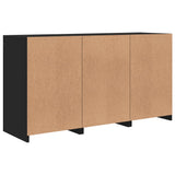 Sideboard with LED Lights Black 123x37x67 cm - Low Angle