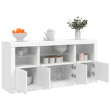 Sideboard with LED Lights White 142.5x37x67 cm - Top-Down View