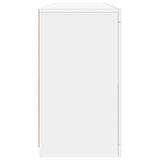 Sideboard with LED Lights White 142.5x37x67 cm