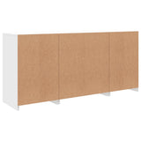 Sideboard with LED Lights White 142.5x37x67 cm - Low Angle