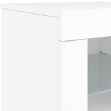 Sideboard with LED Lights White 142.5x37x67 cm - Extra Image