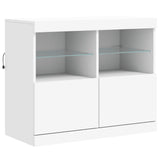 Sideboard with LED Lights White 163x37x67 cm - Extra Image