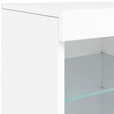 Sideboard with LED Lights White 123x37x67 cm