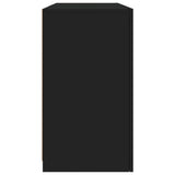 Sideboard with LED Lights Black 123x37x67 cm - Close-Up Angle