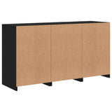 Sideboard with LED Lights Black 123x37x67 cm - Low Angle