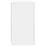 Sideboard with LED Lights White 142.5x37x67 cm