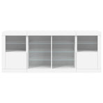 Sideboard with LED Lights White 163x37x67 cm