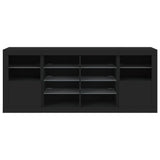 Sideboard with LED Lights Black 163x37x67 cm