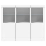 Sideboards with LED Lights 3 pcs White Engineered Wood