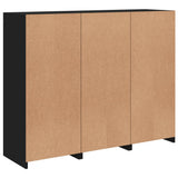 Sideboards with LED Lights 3 pcs Black Engineered Wood - Extra Image