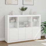Sideboards with LED Lights 3 pcs White Engineered Wood - Top-Down View