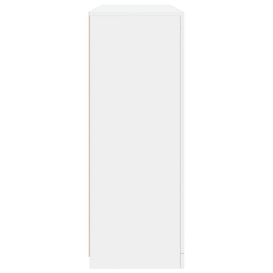 Sideboards with LED Lights 3 pcs White Engineered Wood