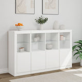 Sideboards with LED Lights 3 pcs White Engineered Wood - Top-Down View