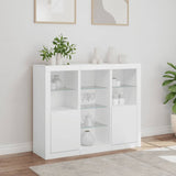 Sideboards with LED Lights 3 pcs White Engineered Wood - Top-Down View