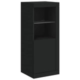 Sideboards with LED Lights 3 pcs Black Engineered Wood - Close-Up Angle