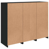 Sideboards with LED Lights 3 pcs Black Engineered Wood - Extra Image