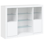 Sideboards with LED Lights 3 pcs White Engineered Wood