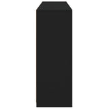 Sideboards with LED Lights 3 pcs Black Engineered Wood