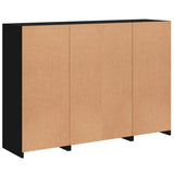 Sideboards with LED Lights 3 pcs Black Engineered Wood - Extra Image